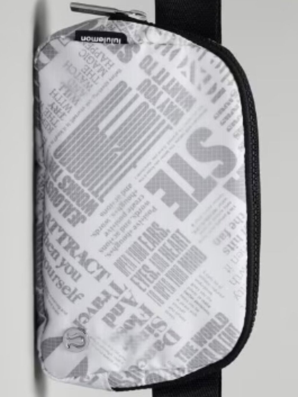 LULULEMON Everywhere Belt Bag LU9BDPS MANIFESTO PRINT WHITE BLACK OS NEW NWT